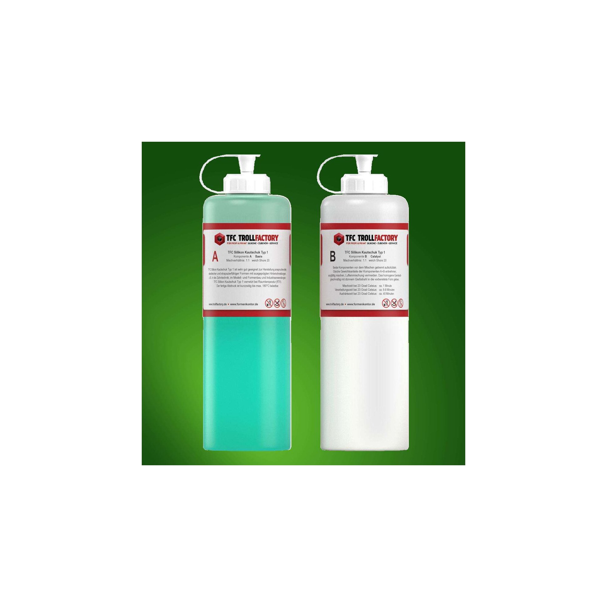 TFC Troll Factory Modelliermasse - 2x250g Weichbleibendes Plastilin Orange